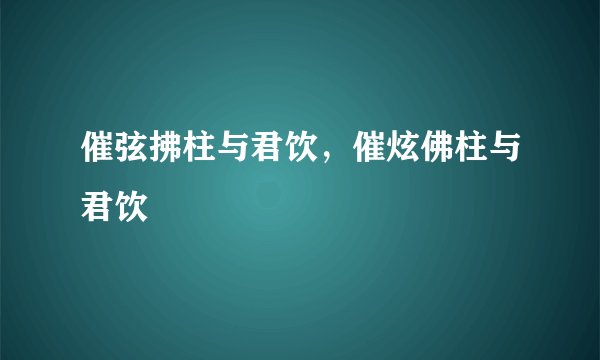催弦拂柱与君饮，催炫佛柱与君饮