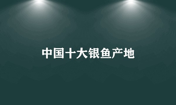 中国十大银鱼产地