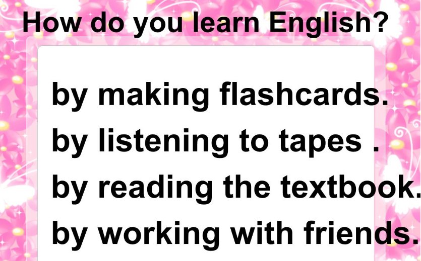 how do you learn English？