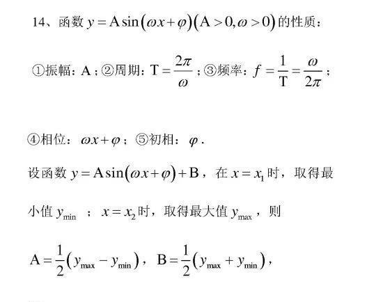 【复习必备】高中数学必修四公式汇总, 精华版赶快收藏