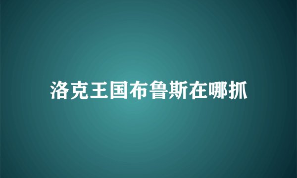 洛克王国布鲁斯在哪抓