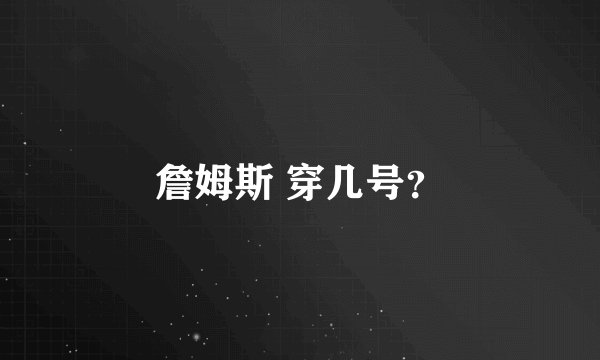 詹姆斯 穿几号？