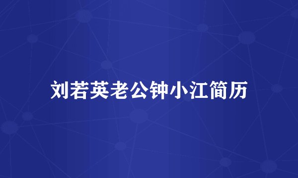 刘若英老公钟小江简历