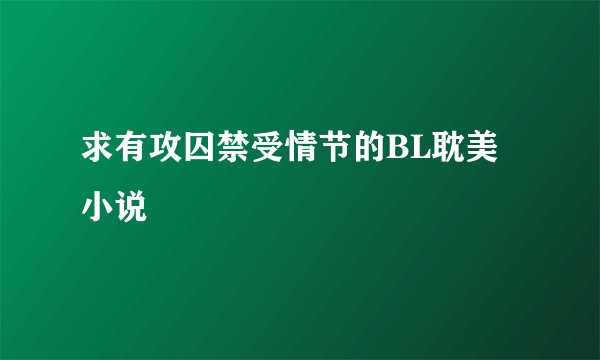 求有攻囚禁受情节的BL耽美小说