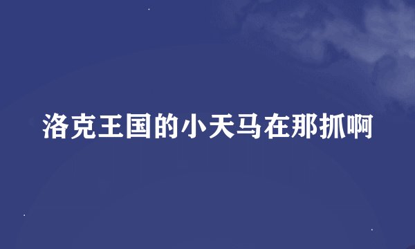 洛克王国的小天马在那抓啊