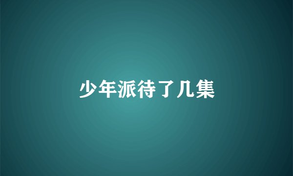 少年派待了几集
