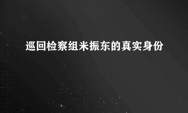巡回检察组米振东的真实身份