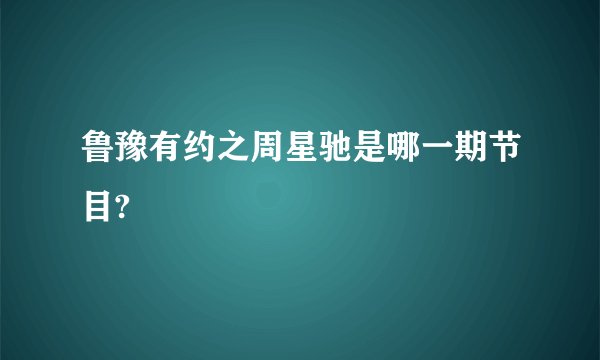 鲁豫有约之周星驰是哪一期节目?