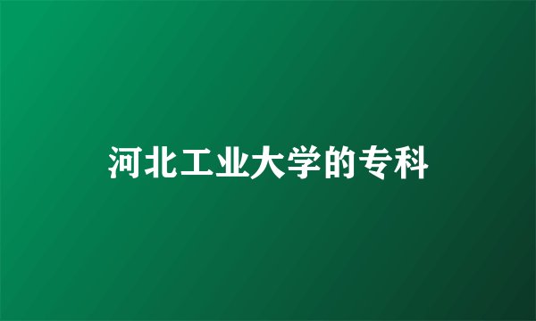 河北工业大学的专科