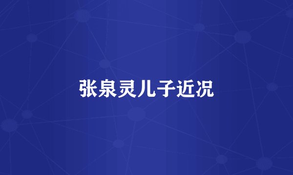张泉灵儿子近况