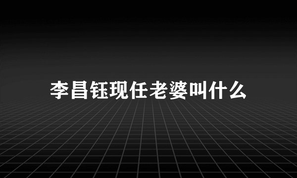 李昌钰现任老婆叫什么