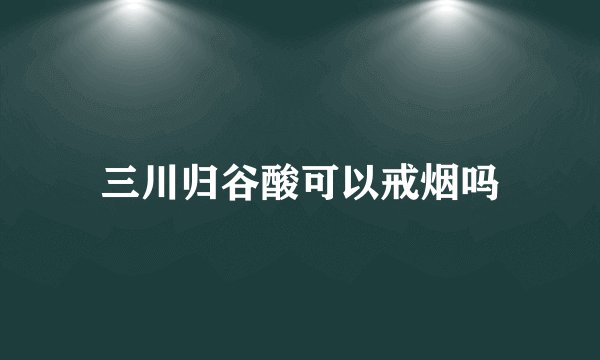 三川归谷酸可以戒烟吗