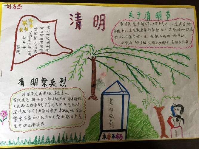 清明节手抄报内容30字