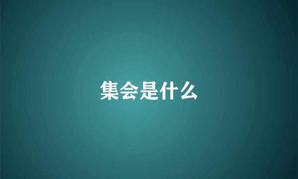 集会是什么