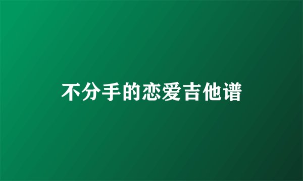 不分手的恋爱吉他谱