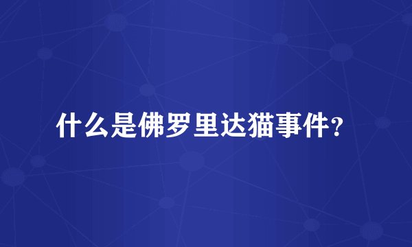 什么是佛罗里达猫事件？