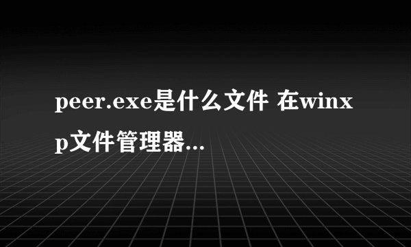 peer.exe是什么文件 在winxp文件管理器中发现 谢谢