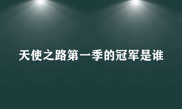 天使之路第一季的冠军是谁