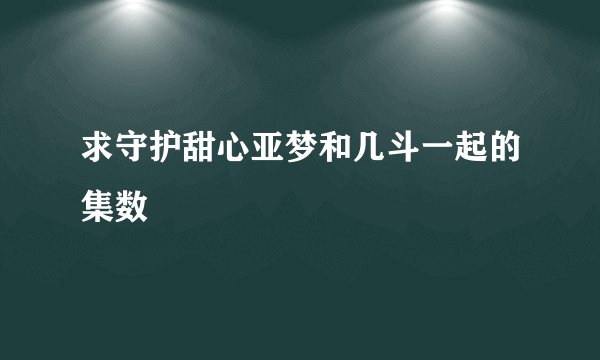 求守护甜心亚梦和几斗一起的集数