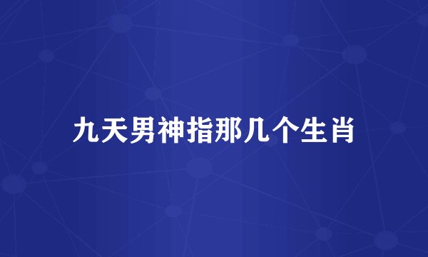 九天男神指那几个生肖