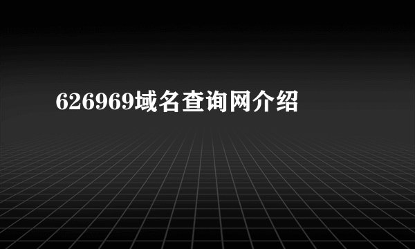 626969域名查询网介绍