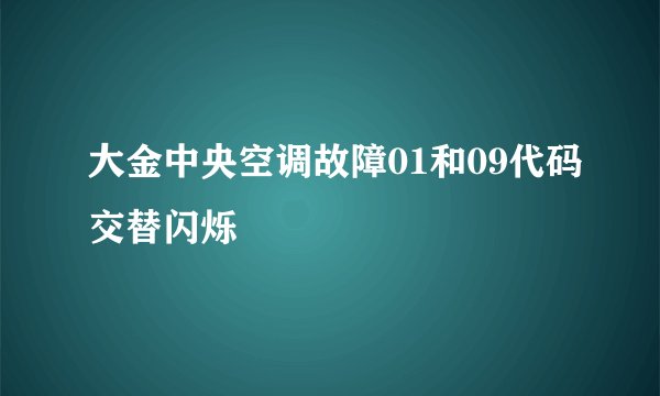 大金中央空调故障01和09代码交替闪烁