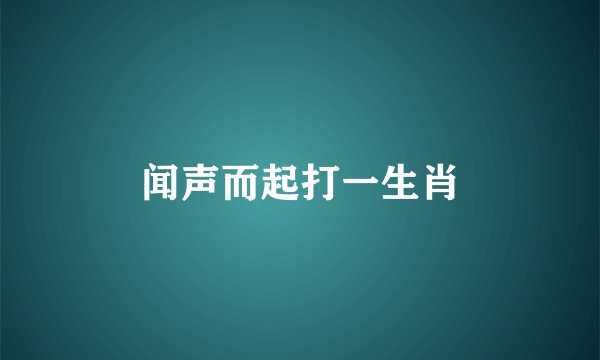 闻声而起打一生肖