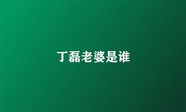 丁磊老婆是谁