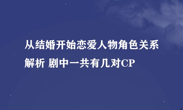 从结婚开始恋爱人物角色关系解析 剧中一共有几对CP