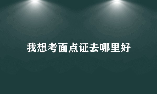 我想考面点证去哪里好
