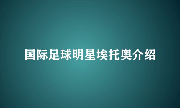 国际足球明星埃托奥介绍