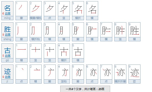 名胜古迹什么意思？