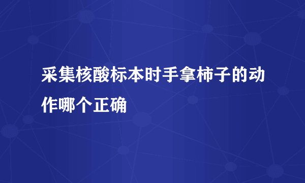 采集核酸标本时手拿柿子的动作哪个正确