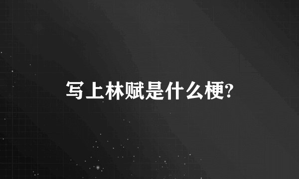 写上林赋是什么梗?