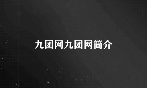 九团网九团网简介