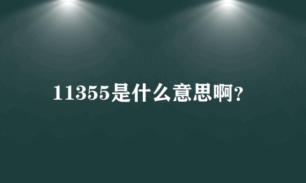 11355是什么意思啊?