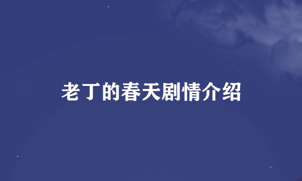 老丁的春天剧情介绍
