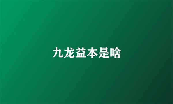 九龙益本是啥