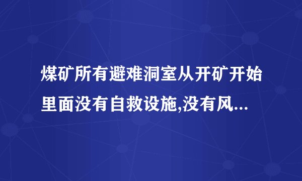 煤矿所有避难洞室从开矿开始里面没有自救设施,没有风门等,就一个洞在那里,连