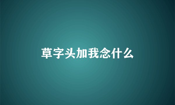 草字头加我念什么
