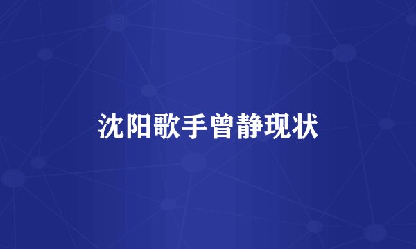 沈阳歌手曾静现状