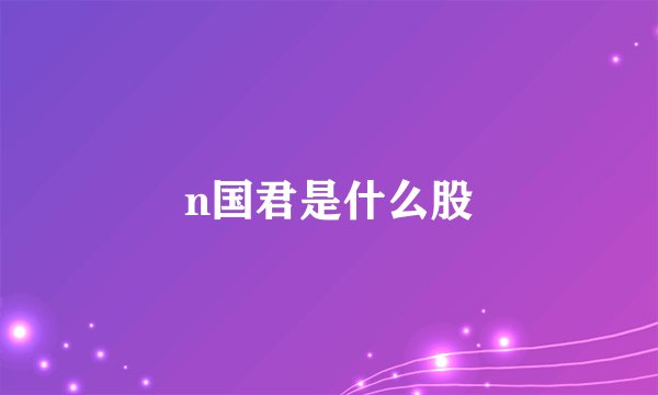 n国君是什么股