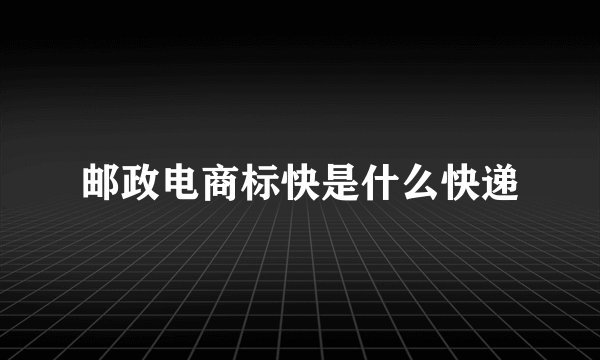 邮政电商标快是什么快递