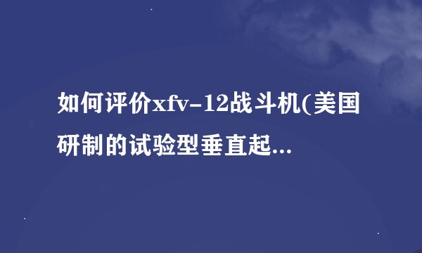 如何评价xfv-12战斗机(美国研制的试验型垂直起降战斗机)?