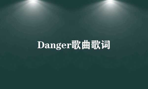 Danger歌曲歌词