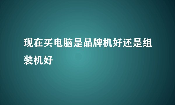 现在买电脑是品牌机好还是组装机好
