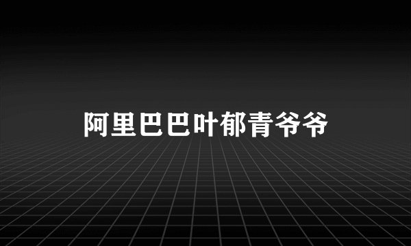 阿里巴巴叶郁青爷爷