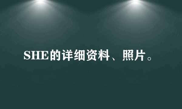 SHE的详细资料、照片。