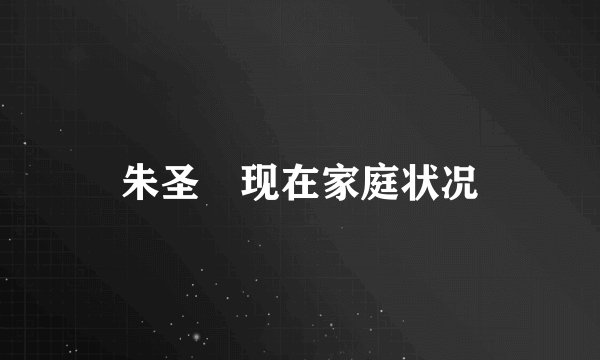 朱圣祎现在家庭状况