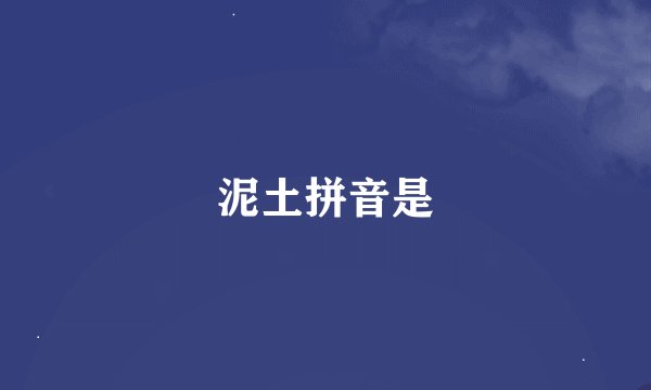 泥土拼音是